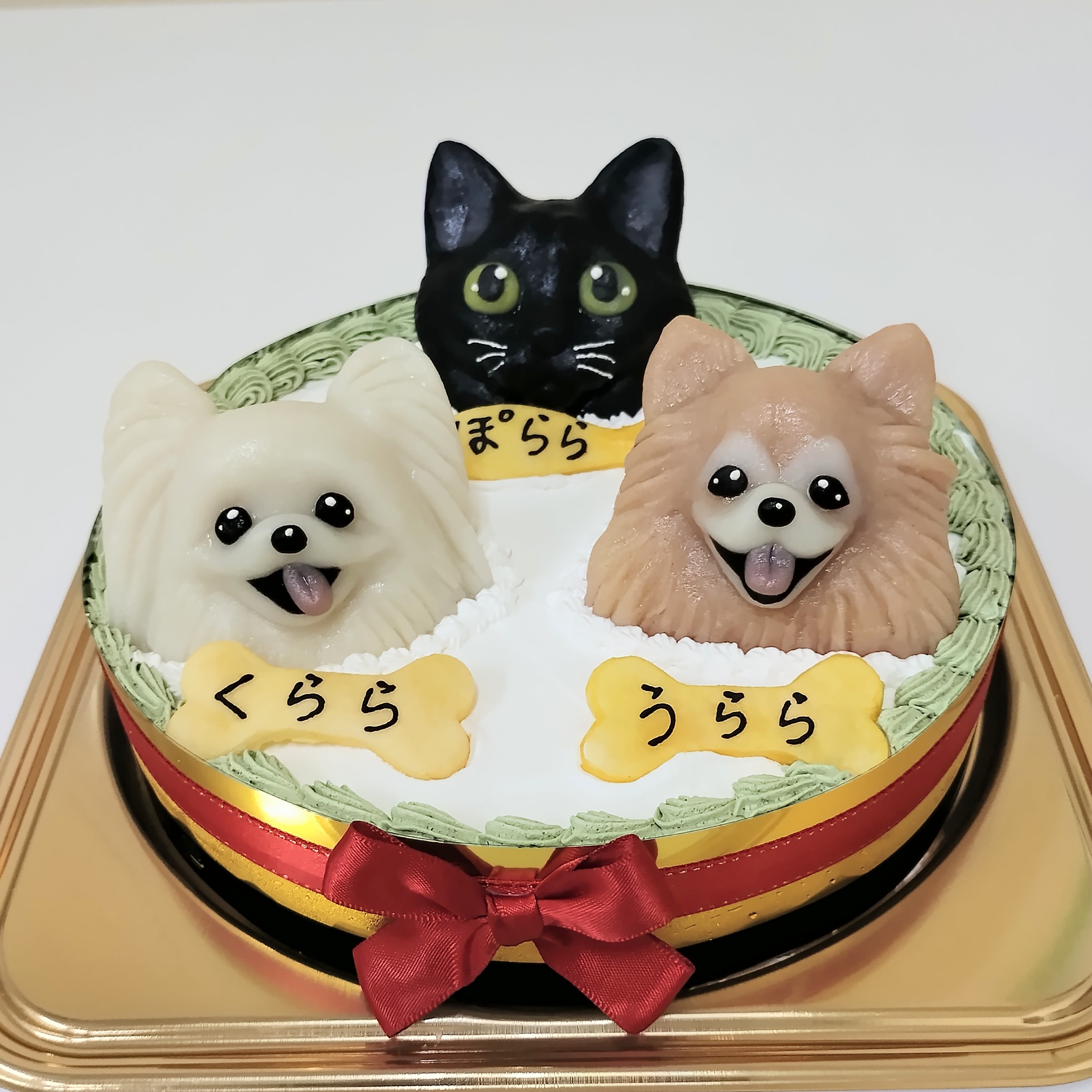 犬ケーキ6号3個